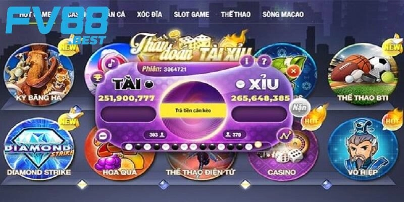 Các cửa cược trong game tài xỉu